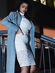 Lena Moores large breasts featured in the video