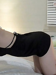 Aged bitch with shaved pussy