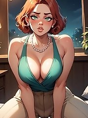 Red haired MILF enjoys rough sex