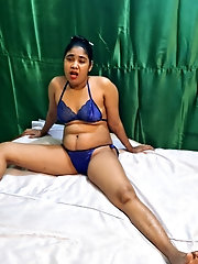 My intimate older partner showing off her open legs