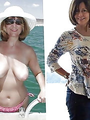 Old chicks are showing off their knocker